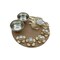 4CT Decorative Haldi Kumkum Thali Holder with Bowl Indian Festival Rakhi Pooja Thali Diwali Puja Tika Platter Wedding Favor Housewarming Gifts Hindu Puja Item